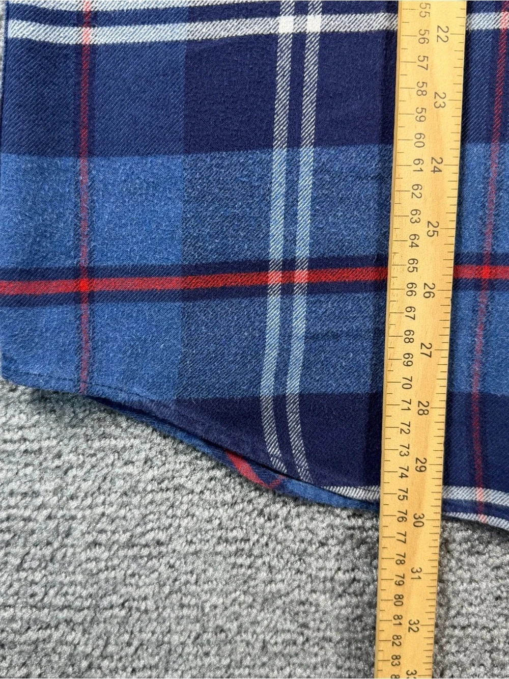 J Crew Mens Shirt L Plaid Button Down Elbow Patch Cotton Flannel Slim Fit Blue